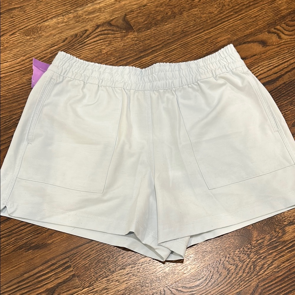 Faherty Pale Blue Athletic Shorts Lightweight Elastic Waist